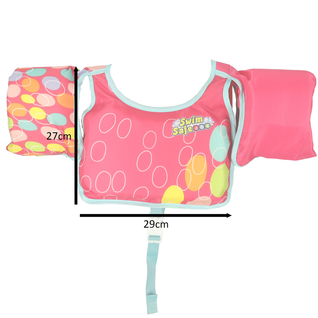 Kamizelka piankowa z rękawkami do pływania kapok dla dzieci 3-6 lat 19-30 kg BESTWAY 32174 różowa - obrazek 6