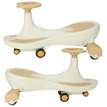 Jeździk grawitacyjny LED Swing Fix S4 świecące koła z muzyką grający 76cm złoto-biały max 100kg