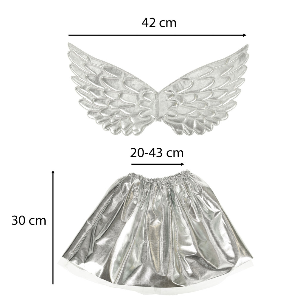 Kostium strój karnawałowy przebranie jednorożec spódnica opaska srebrny - obrazek 7