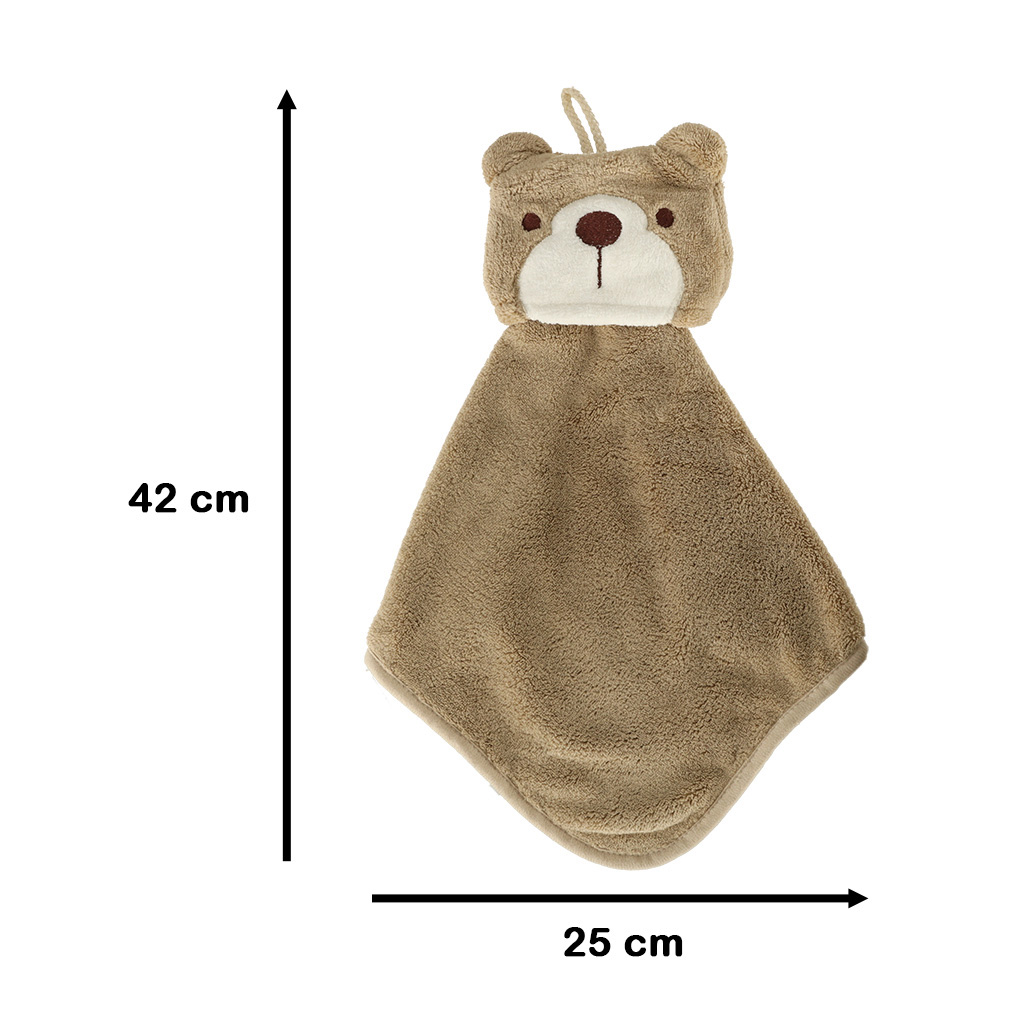 Ręcznik ręczniczek do rąk dla dzieci do przedszkola 42x25cm brązowy miś - obrazek 6