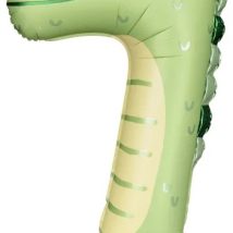 Balon foliowy urodzinowy cyfra „7” – Krokodyl 49×73 cm