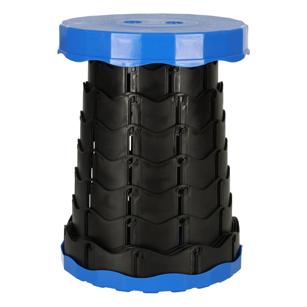 Krzesło składane taboret teleskopowy turystyczny przenośny niebieski 200kg - obrazek 3