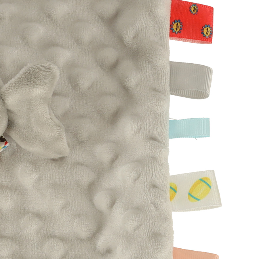 Maskotka sensoryczna szeleszcząca metki słonik - obrazek 4