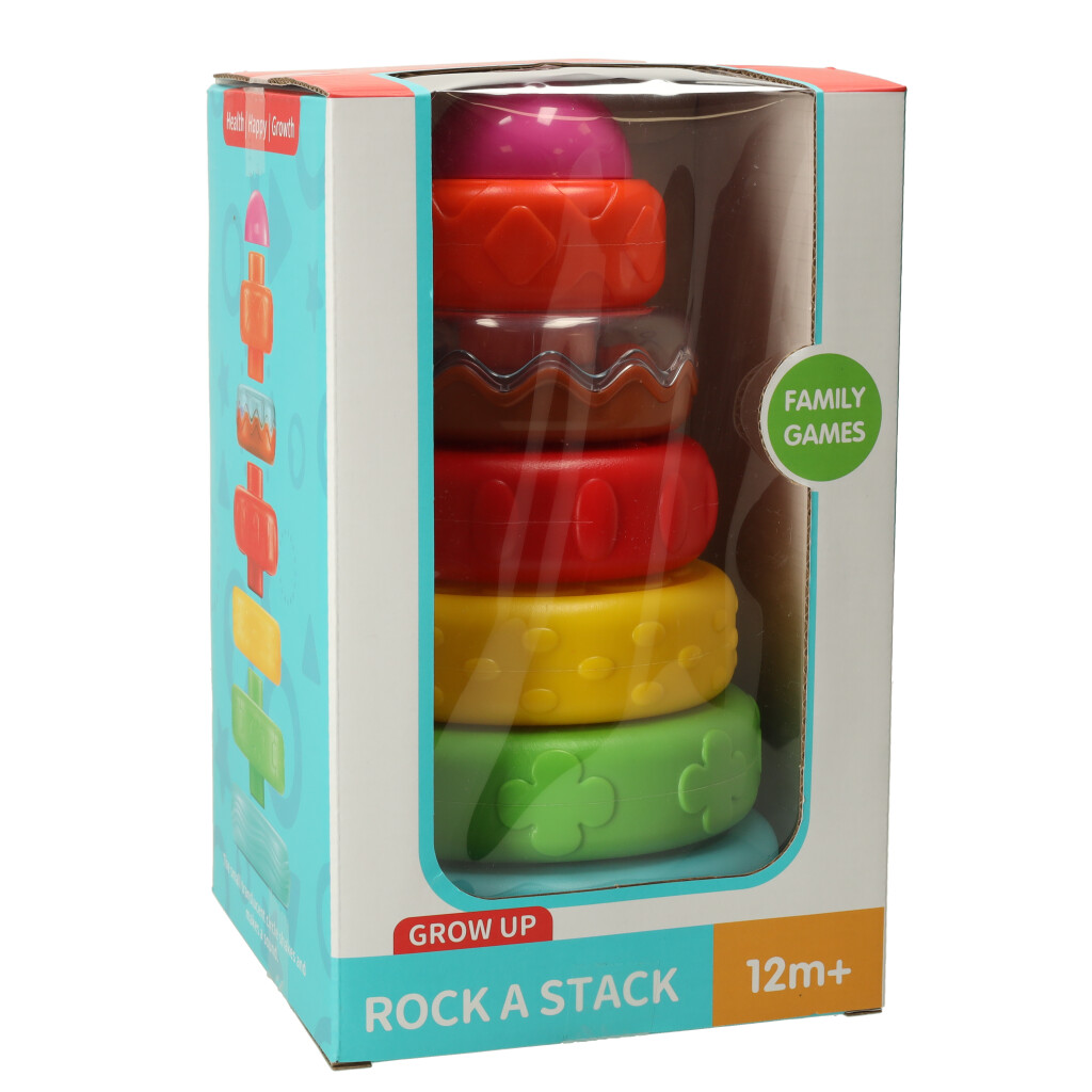 Piramida wieża edukacyjna z kółek układanka sensoryczna kolorowa Montessori - obrazek 6