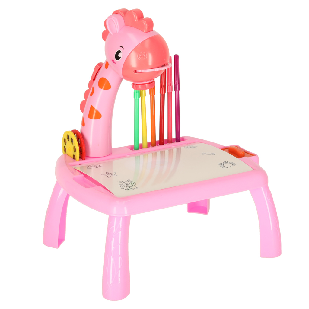 Projektor rzutnik stolik stół do rysowania żyrafa różowa