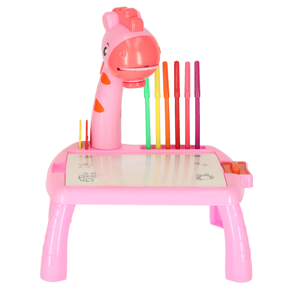 Projektor rzutnik stolik stół do rysowania żyrafa różowa - obrazek 3