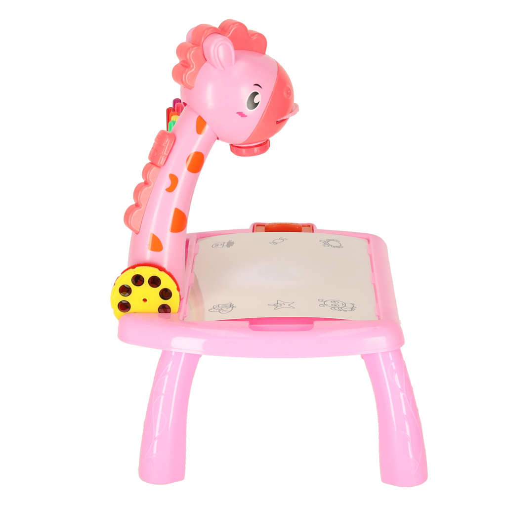 Projektor rzutnik stolik stół do rysowania żyrafa różowa - obrazek 4