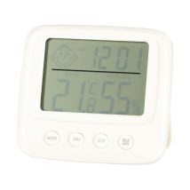 Higrometr zegar termometr pokojowy wilgotnościomierz LCD