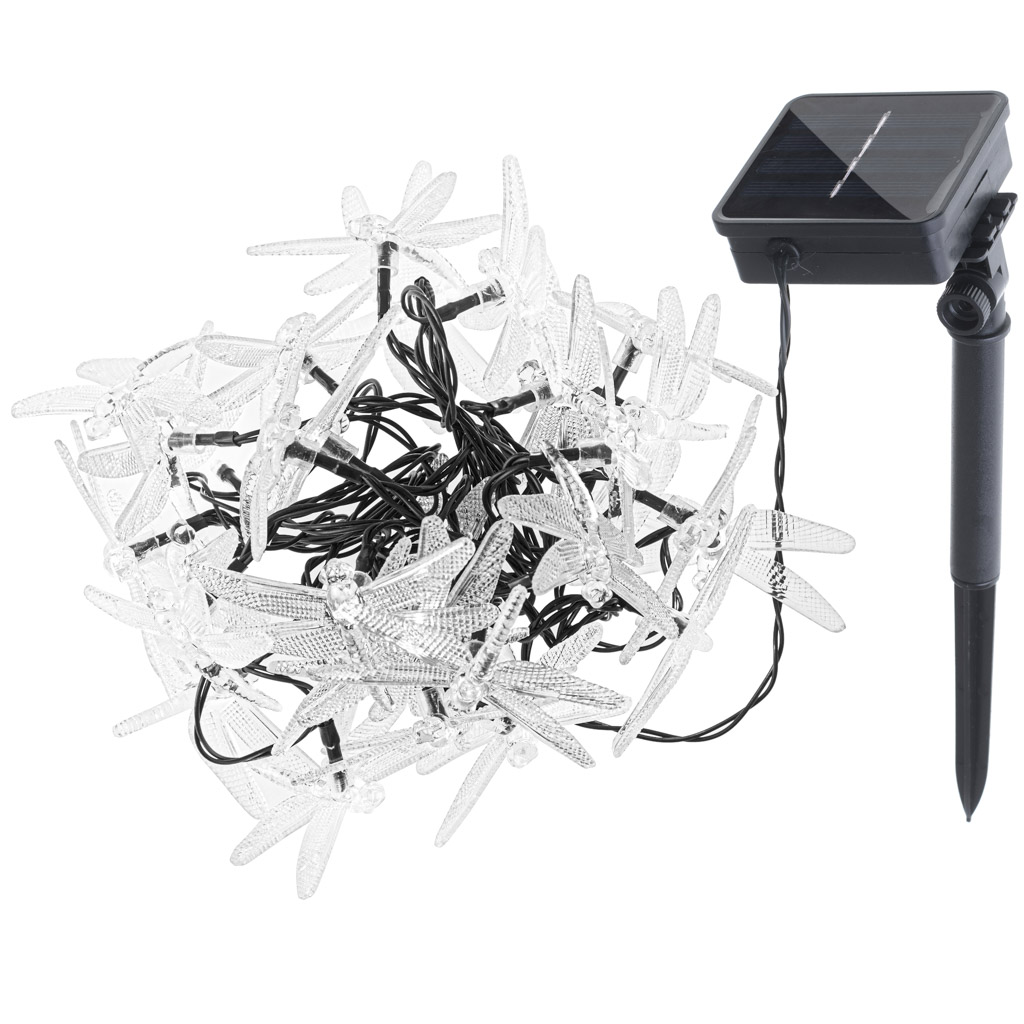 Lampki ogrodowe solarne ważki 6,5m 30LED multikolor - obrazek 3