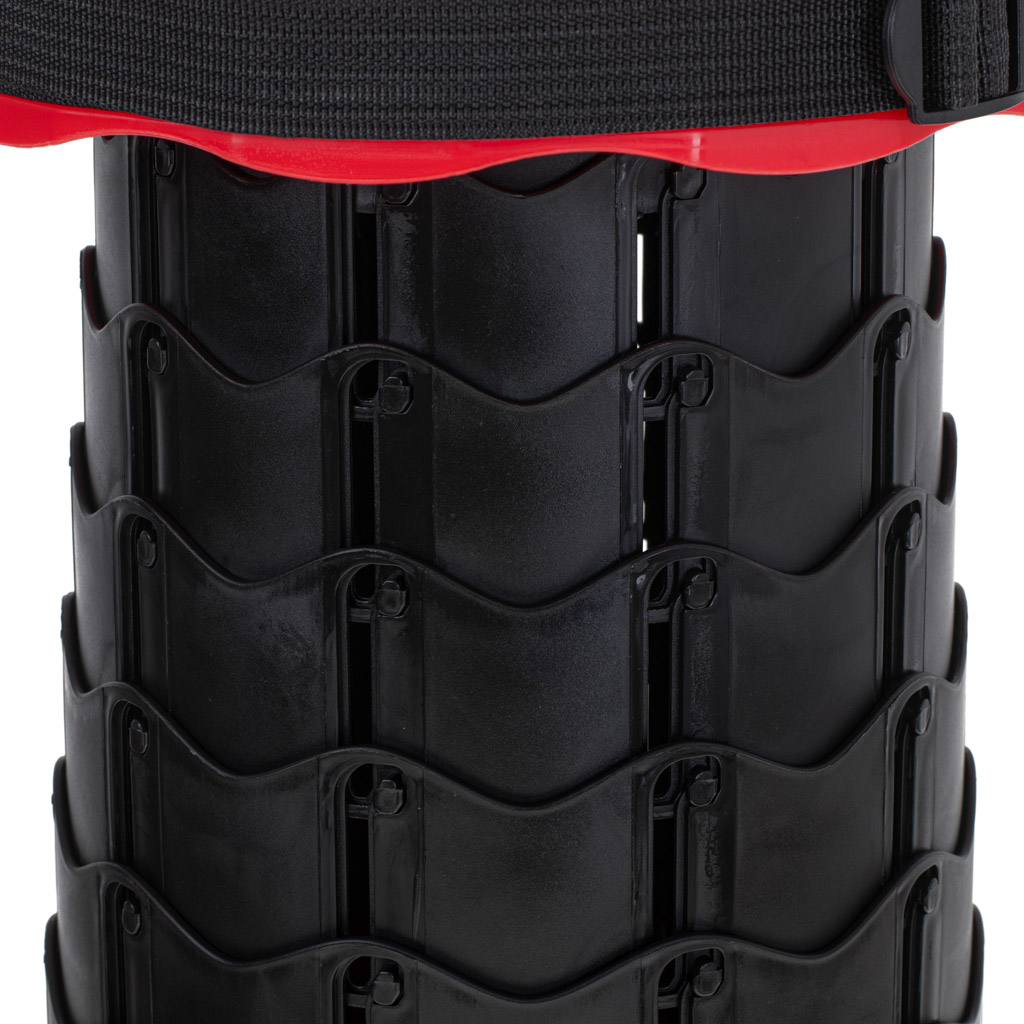 Krzesło składane taboret teleskopowy turystyczny przenośny czerwony 200kg - obrazek 5