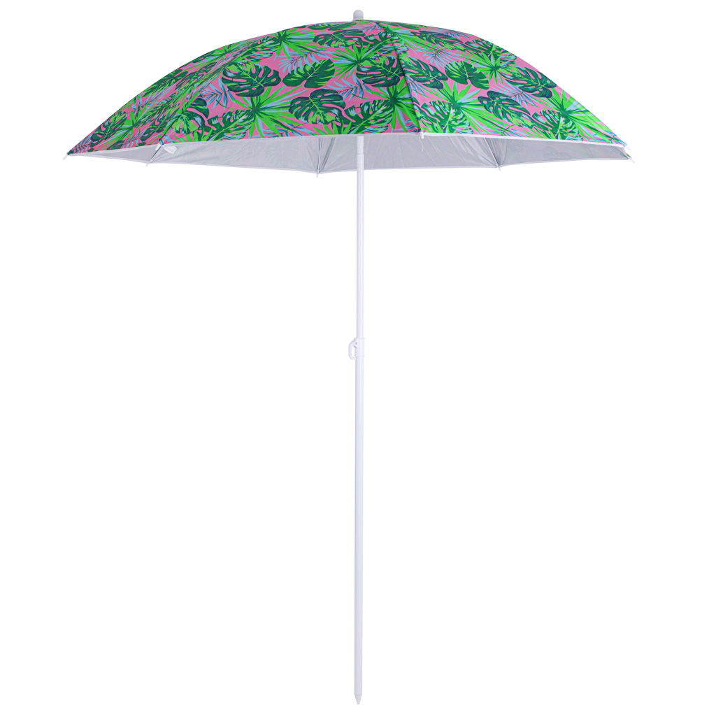 Parasol ogrodowy plażowy regulowany łamany 150cm liście UV - obrazek 6