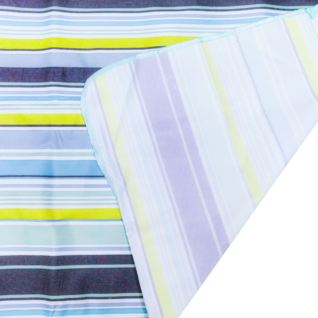 Mata plażowa wodoodporna koc piknikowy plażowy składany torba XXL 200x200cm niebieska - obrazek 5