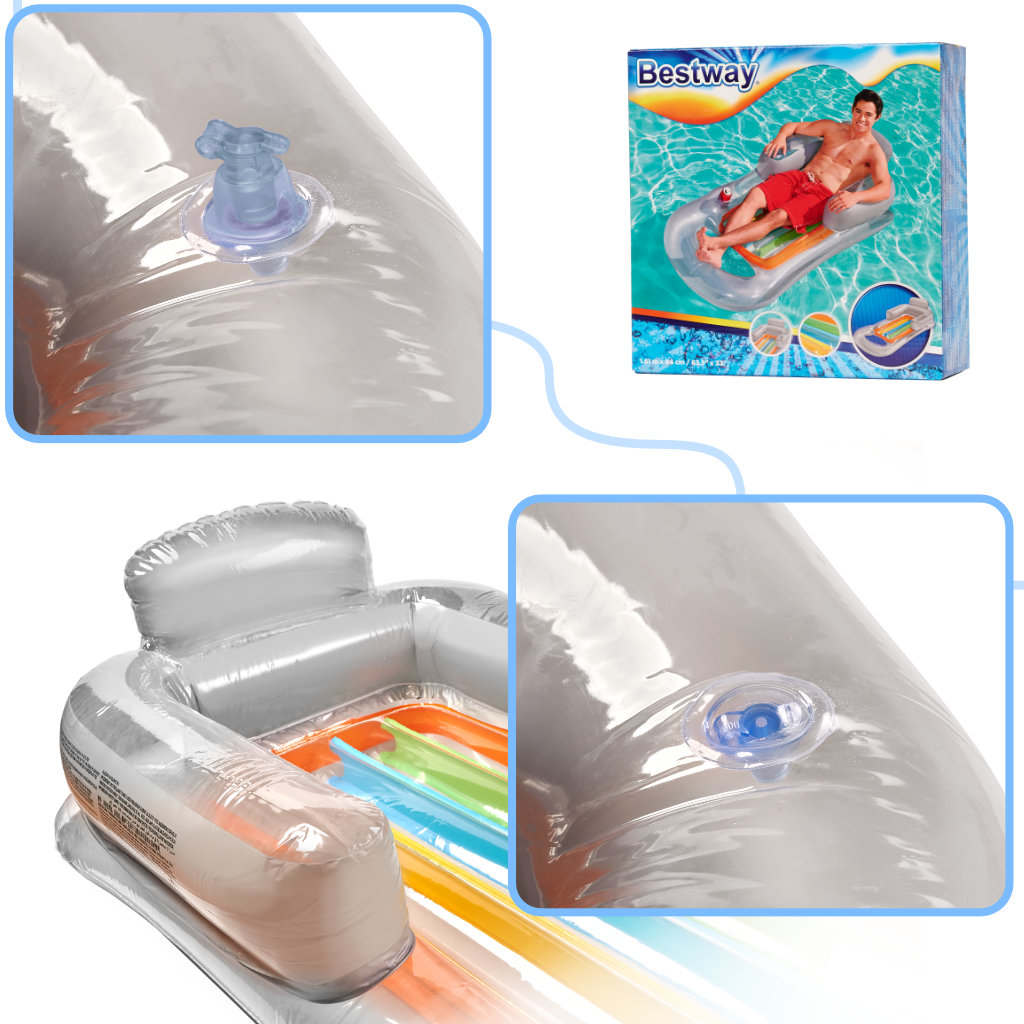 Materac dmuchany fotel BESTWAY 43028 szary - obrazek 4