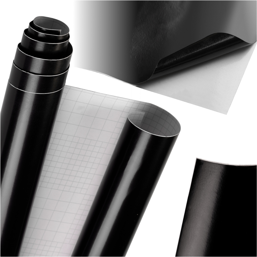 Folia rolka lekki połysk czarna 1,52x30m - obrazek 3