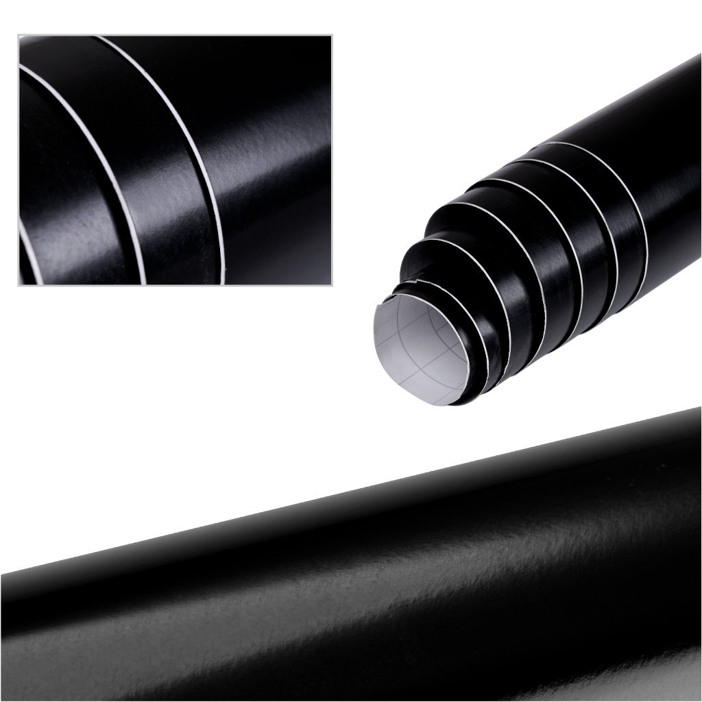 Folia rolka lekki połysk czarna 1,52x30m - obrazek 5