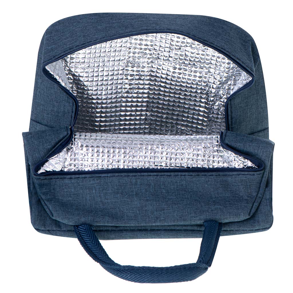 Torba termiczna izolacyjna śniadanie lunch niebieska - obrazek 6