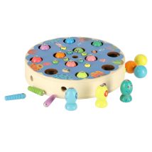 Gra zręcznościowa rodzinna rybki gąsienice łowienie montessori