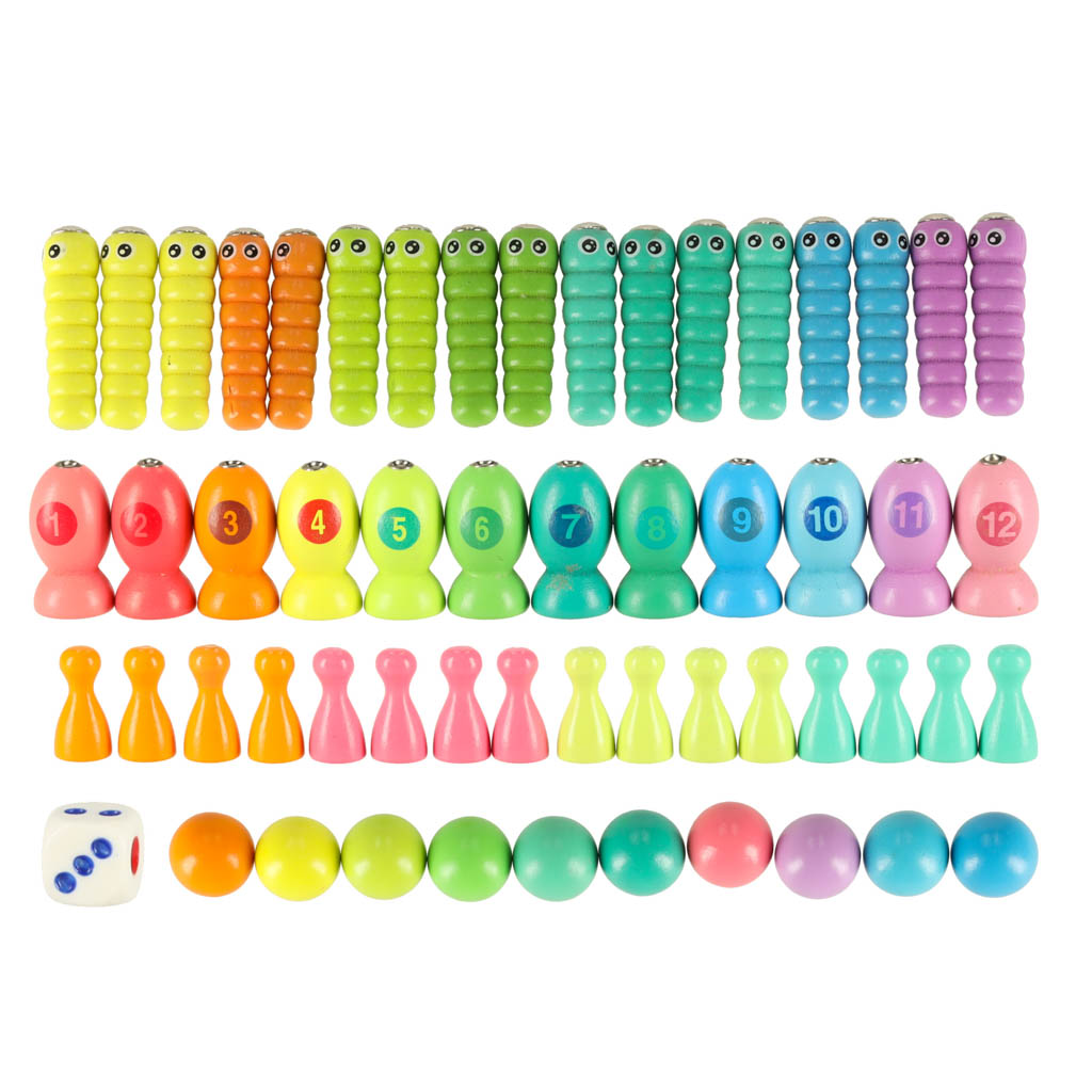 Gra zręcznościowa rodzinna rybki gąsienice łowienie montessori - obrazek 5