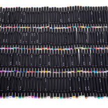 Markery dwustronne alkoholowe w etui 168 sztuk