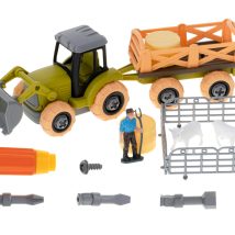 Farma traktor z przyczepą ciągnik do skręcania zwierzęta śrubokręt