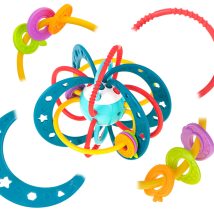 Gryzak grzechotka sensoryczna dla malucha turkusowa