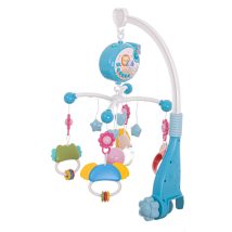 Karuzela projektor gwiazd do łóżeczka kołysanki niebieska z pilotem