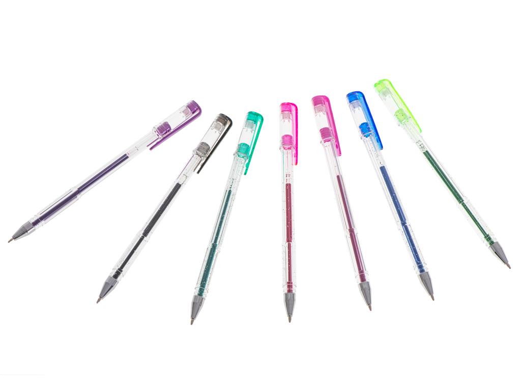 Długopisy żelowe kolorowe brokatowe zestaw 25szt. - obrazek 3