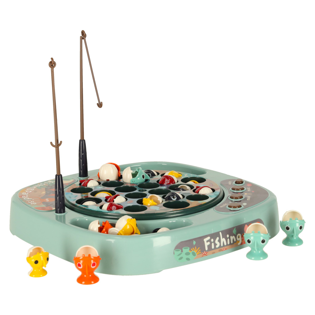 Gra zręcznościowa rodzinna rybki łowienie rybek + akcesoria niebieska 27el. - obrazek 4