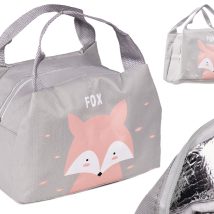 Torba termiczna na lunch jedzenie śniadaniowa izolacyjna lis różowy