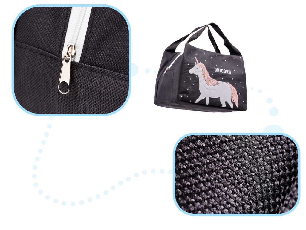 Torba termiczna na lunch jedzenie śniadaniowa izolacyjna jednorożec - obrazek 3