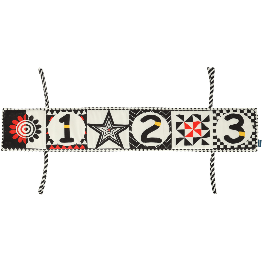 Ochraniacz do łóżeczka mata sensoryczna książeczka książka kontrastowa miękka - obrazek 3