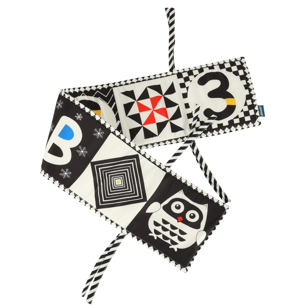 Ochraniacz do łóżeczka mata sensoryczna książeczka książka kontrastowa miękka - obrazek 5