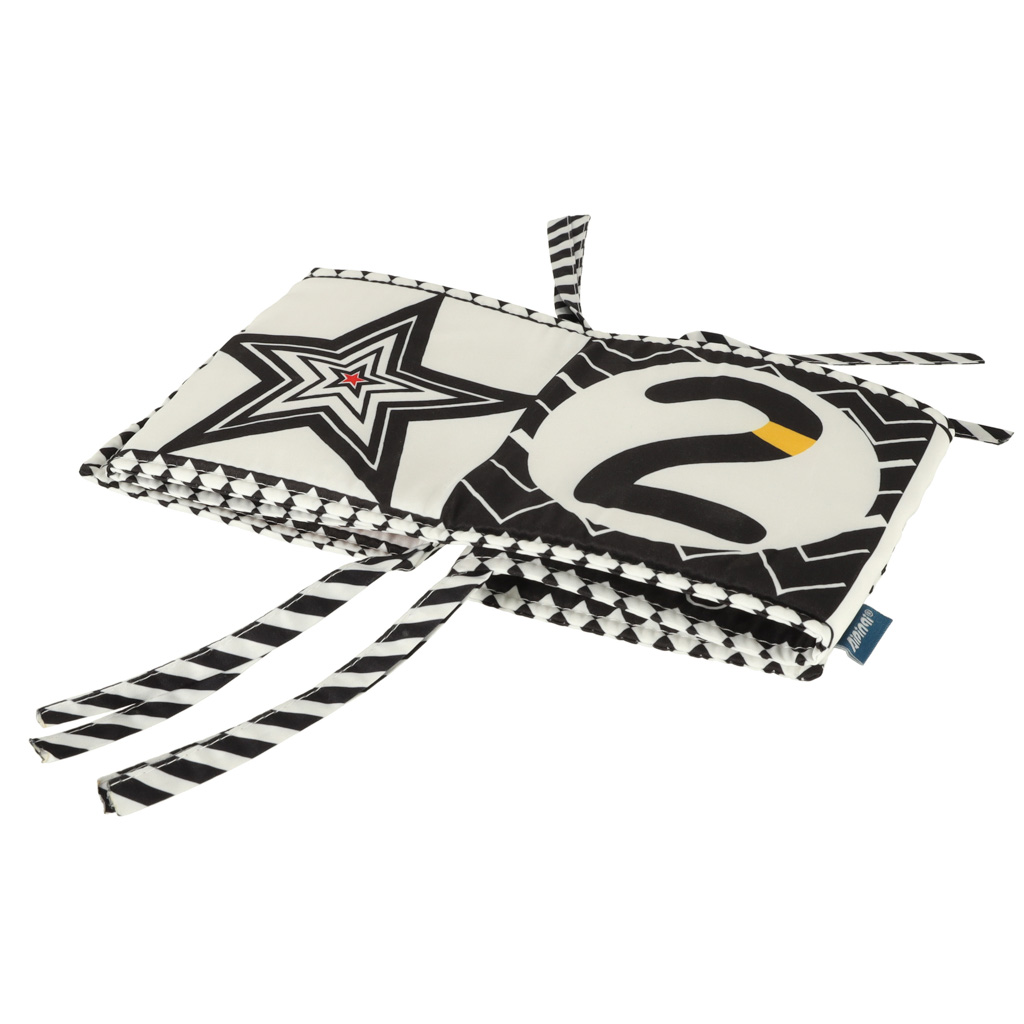 Ochraniacz do łóżeczka mata sensoryczna książeczka książka kontrastowa miękka - obrazek 7