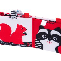 Książeczka sensoryczna gryzak metki kontrastowa las