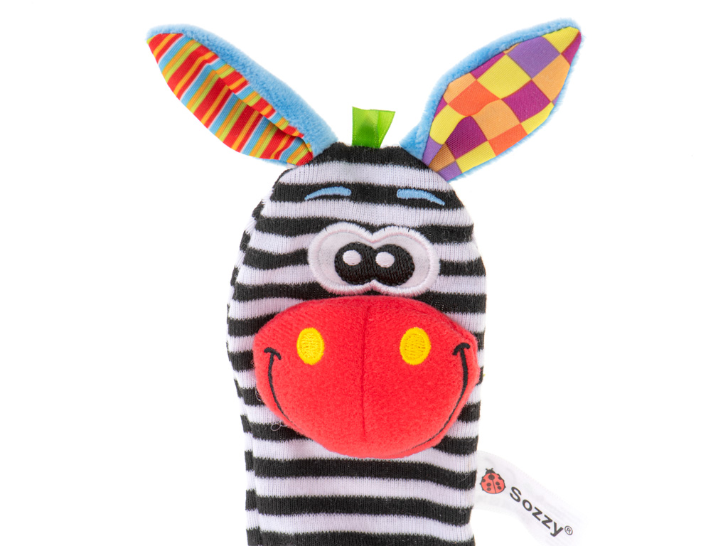 Grzechotka zabawka skarpetki na nóżki stopy 2szt. - obrazek 3