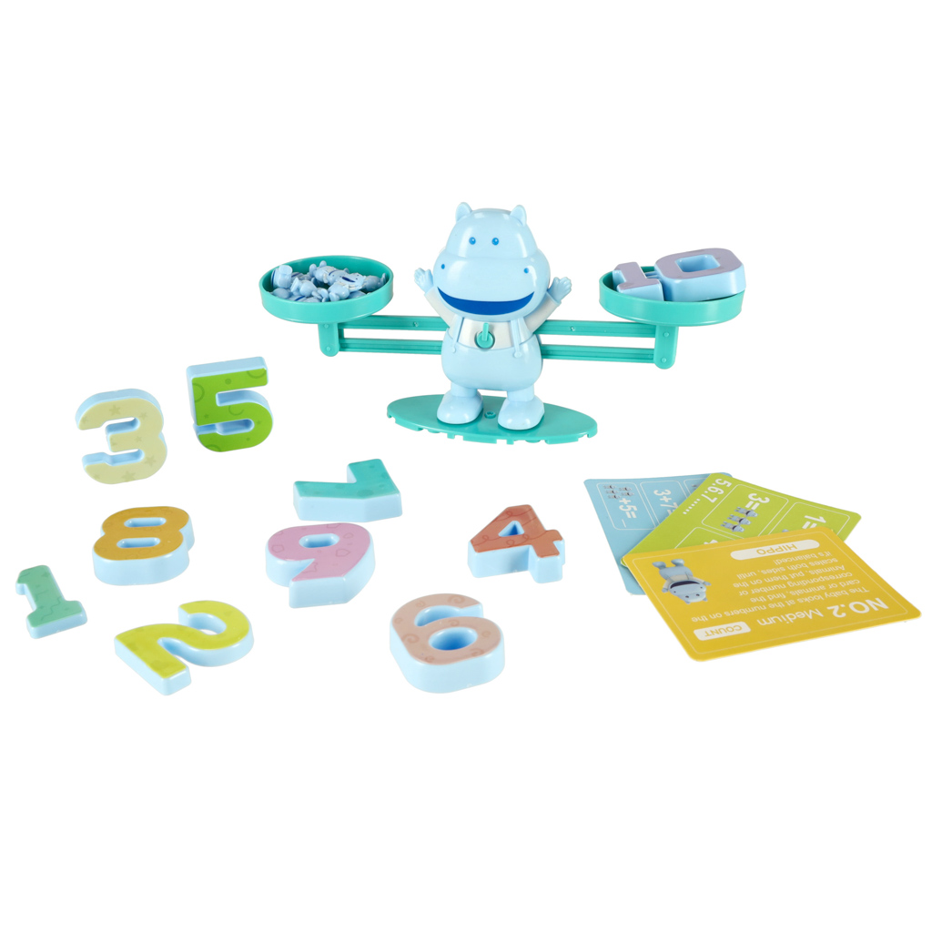 Waga szalkowa edukacyjna nauka liczenia hipopotam mini - obrazek 3