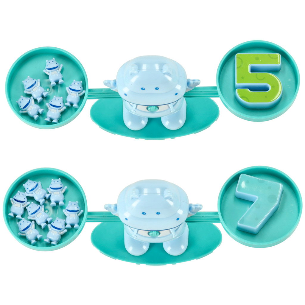 Waga szalkowa edukacyjna nauka liczenia hipopotam mini - obrazek 7