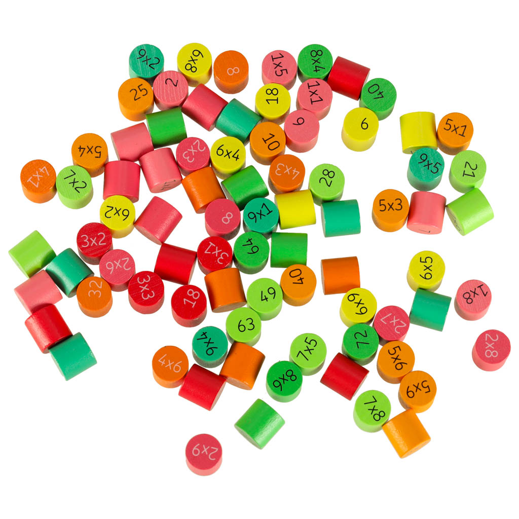 Zestaw edukacyjny nauka liczenia tabliczka mnożenia okrągła drewniana - obrazek 7