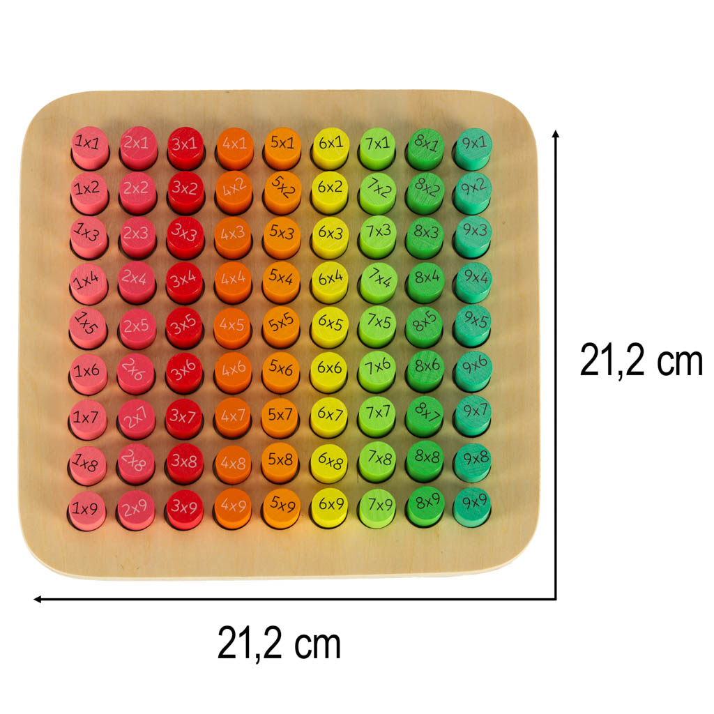Zestaw edukacyjny nauka liczenia tabliczka mnożenia okrągła drewniana - obrazek 8