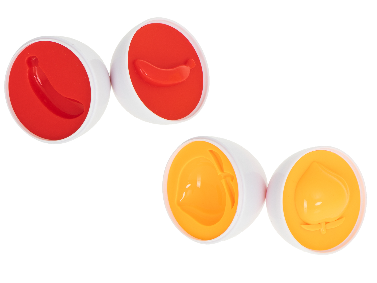 Układanka edukacyjna sorter dopasuj kształty owoce jajka 12 sztuk - obrazek 8