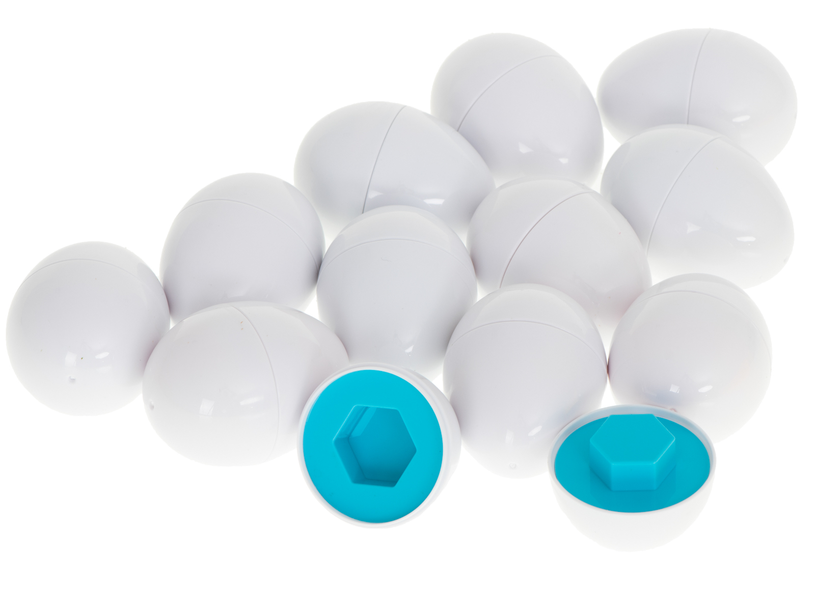 Układanka edukacyjna sorter dopasuj kształty jajka 12 sztuk - obrazek 7