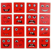 Klocki kreatywne montessori wyzwania zmieniające twarz emocje