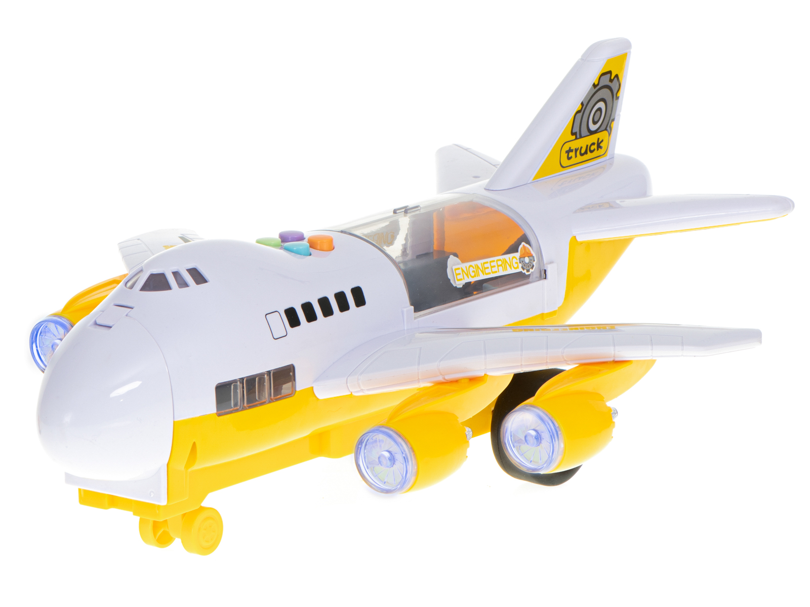 Transporter samolot + 6 aut pojazdy budowlane bok/przód - obrazek 6