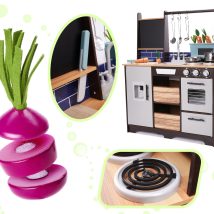 Kuchnia dla dzieci drewniana MDF z akcesoriami LOFT XXL 96cm