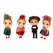 Lalka lalki do domku dla lalek 3 dziewczynki + 1 chłopczyk zestaw 4szt. 12cm