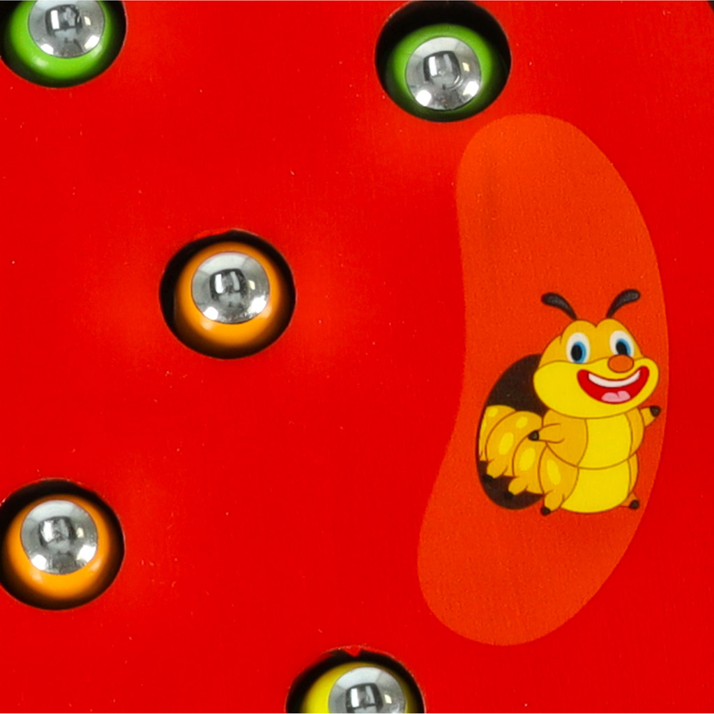 Złap robaczka gra zręcznościowa dla dzieci drewniane jabłko - obrazek 3