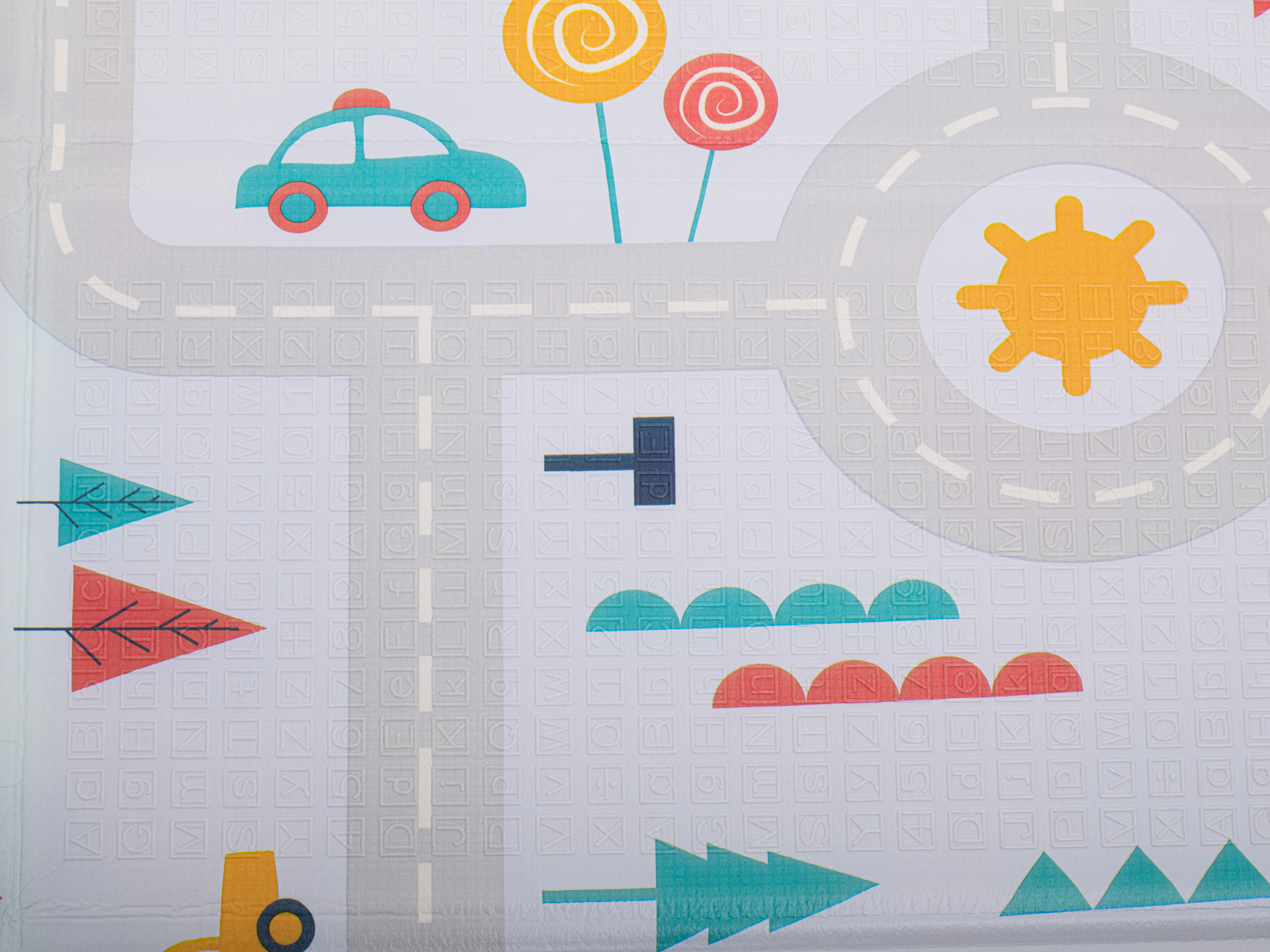 Mata edukacyjna piankowa dwustronna składana ulica las 177 x 158 cm - obrazek 3