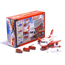 Transporter samolot + 3 auta straż pożarna