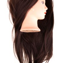 Główka głowa treningowa fryzjerska naturalne włosy brąz