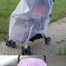Moskitiera siatka na owady elastyczna na gumkę do wózka uniwersalna 140cm biała
